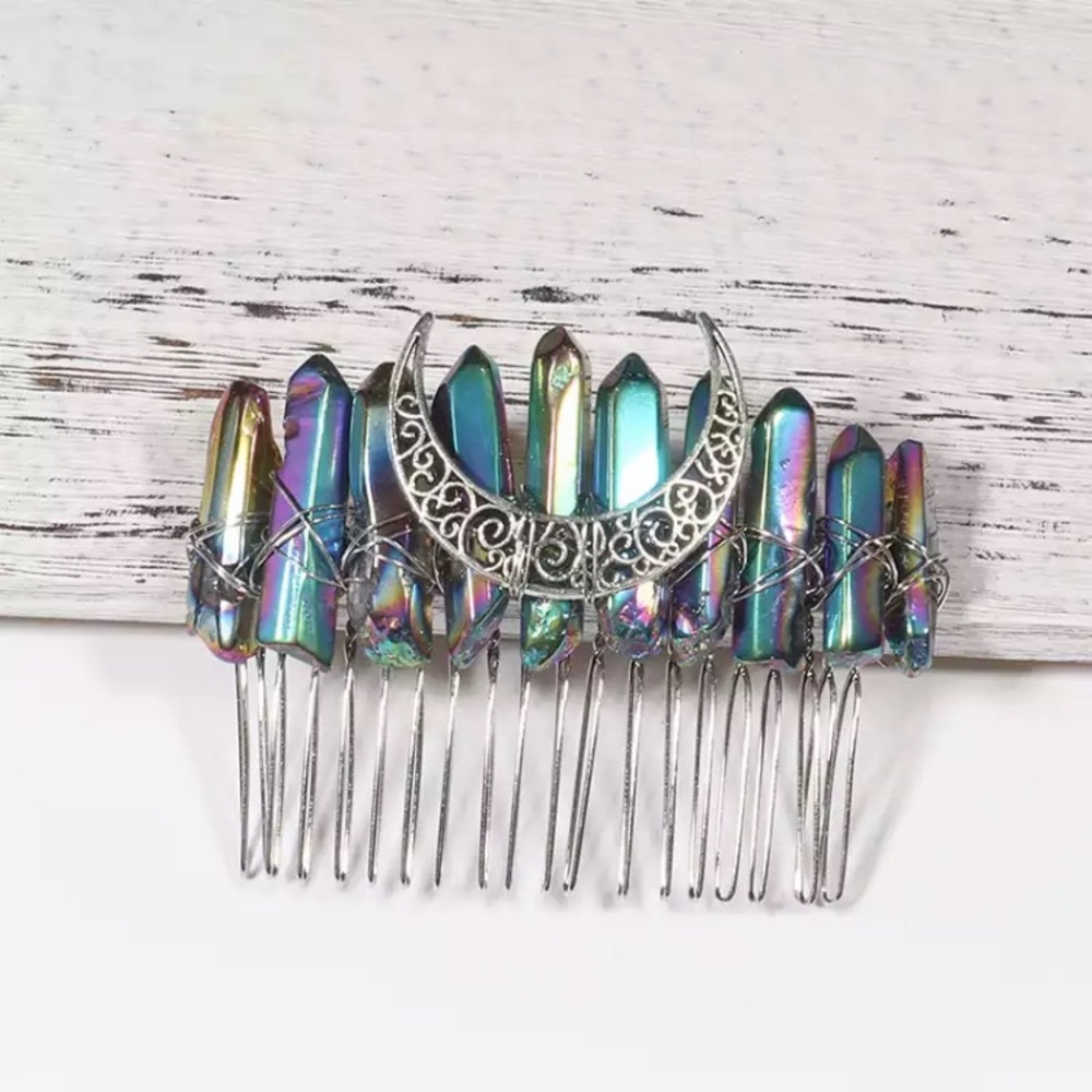 new. crystal hair comb